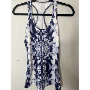 Lululemon Cool Racerback CRB Tank Ink Blot White Deep Indigo 6